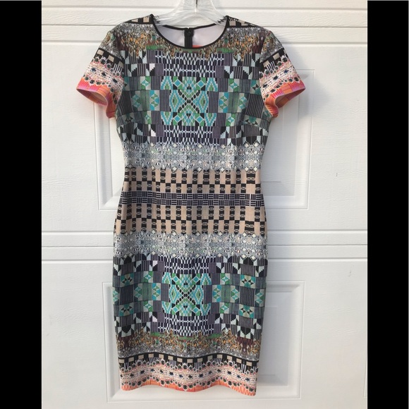 Clover Canyon Jeweled Tapestry Neoprene Dress S - Picture 5 of 8